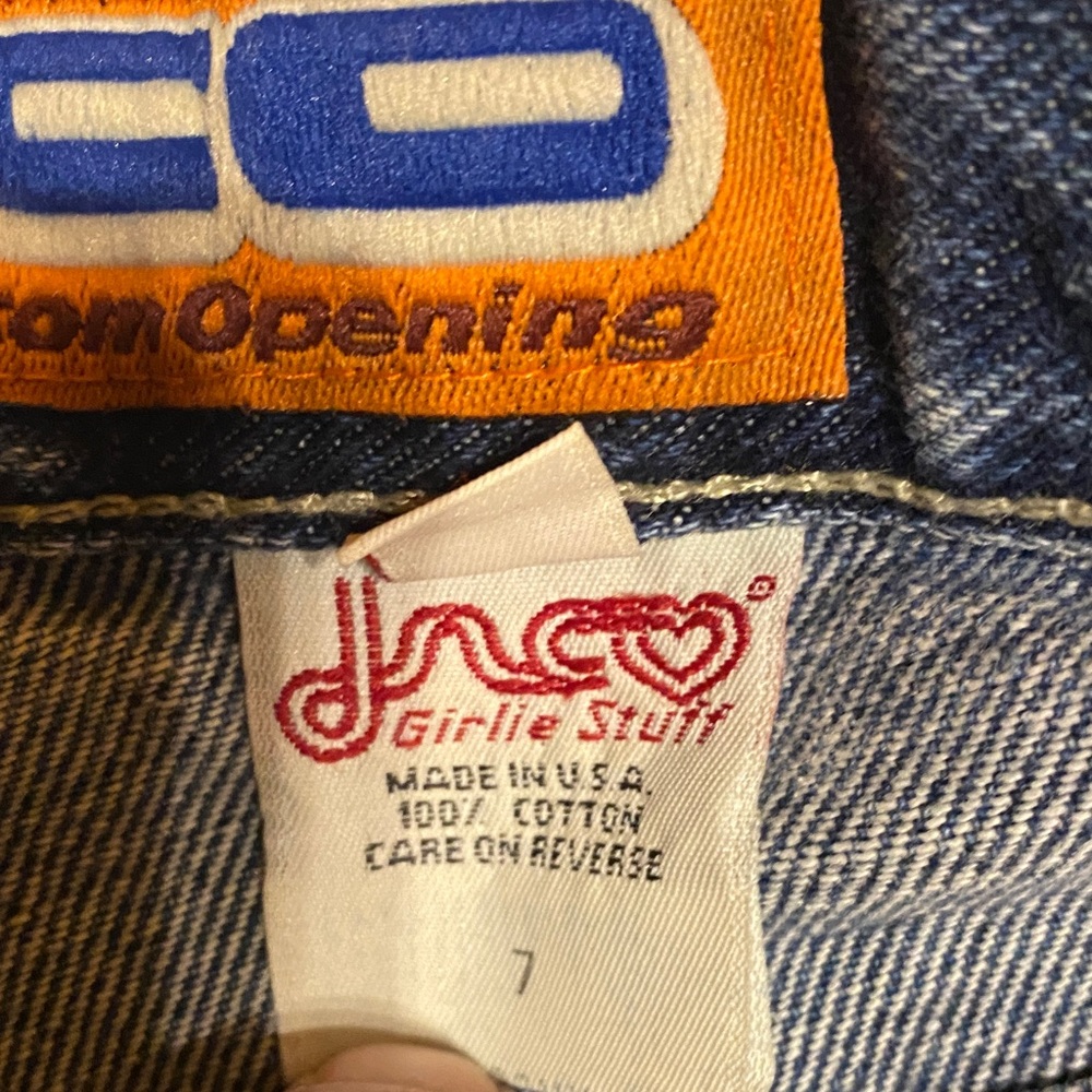 Vintage 1990 JNCO 1031 Girlie Stuff Jeans 22” bottom opening Size 7 - Picture 6 of 17